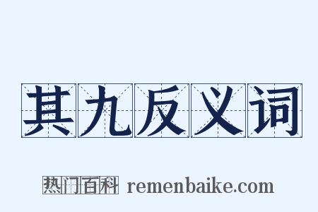 其九反义词是什么意思的图片